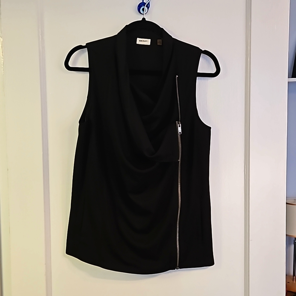 DKNY Asymmetrical Blouse/Vest